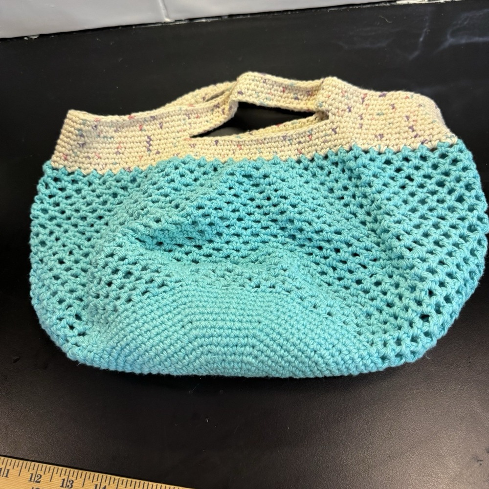 Hand-Crocheted Mesh Market Bag – Eco-Friendly Produce Tote –‎ Reusable Gift Idea